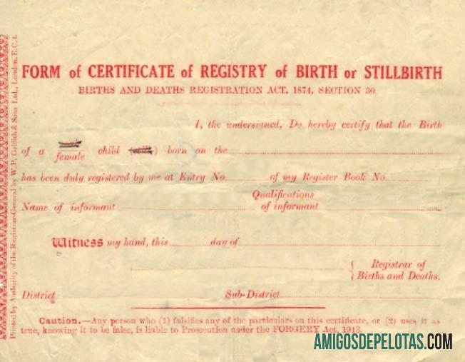 Registro de Nascimentos e Certidão de Óbito de Nascimento ou Natimorto baixar para verificação